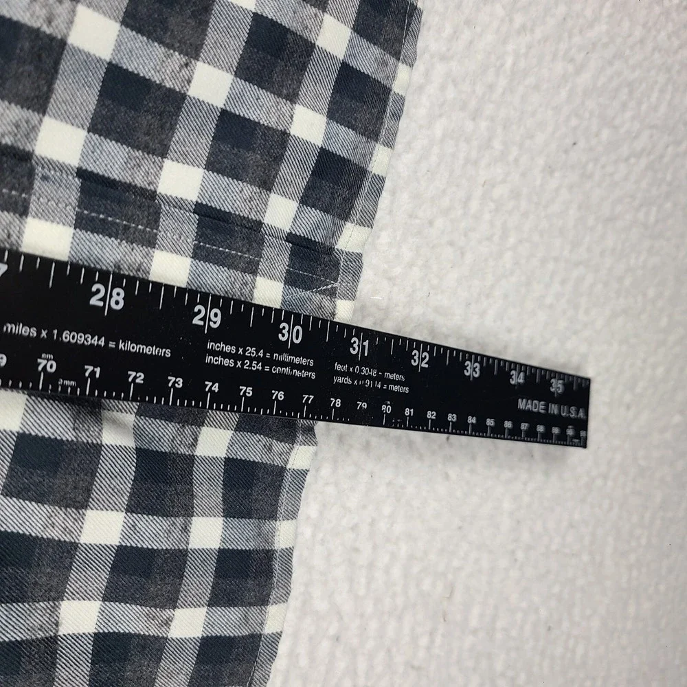 Vineyard‎ Vines Whale Shirt Boys XL (18) Black Gray Plaid Dress Button Down